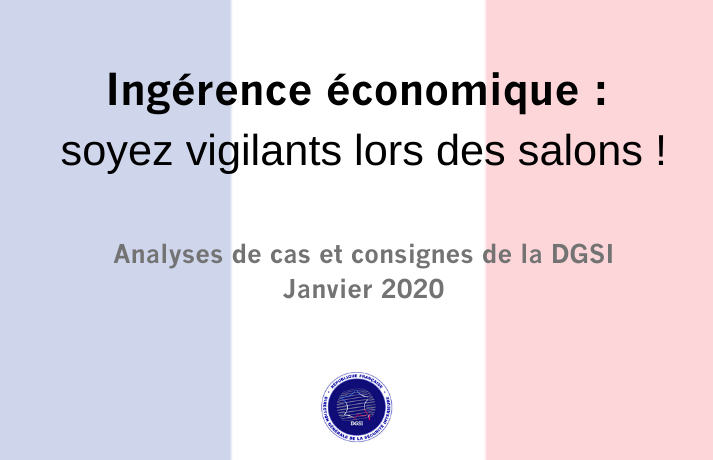 Ingérence économique : soyez vigilants lors des salons !