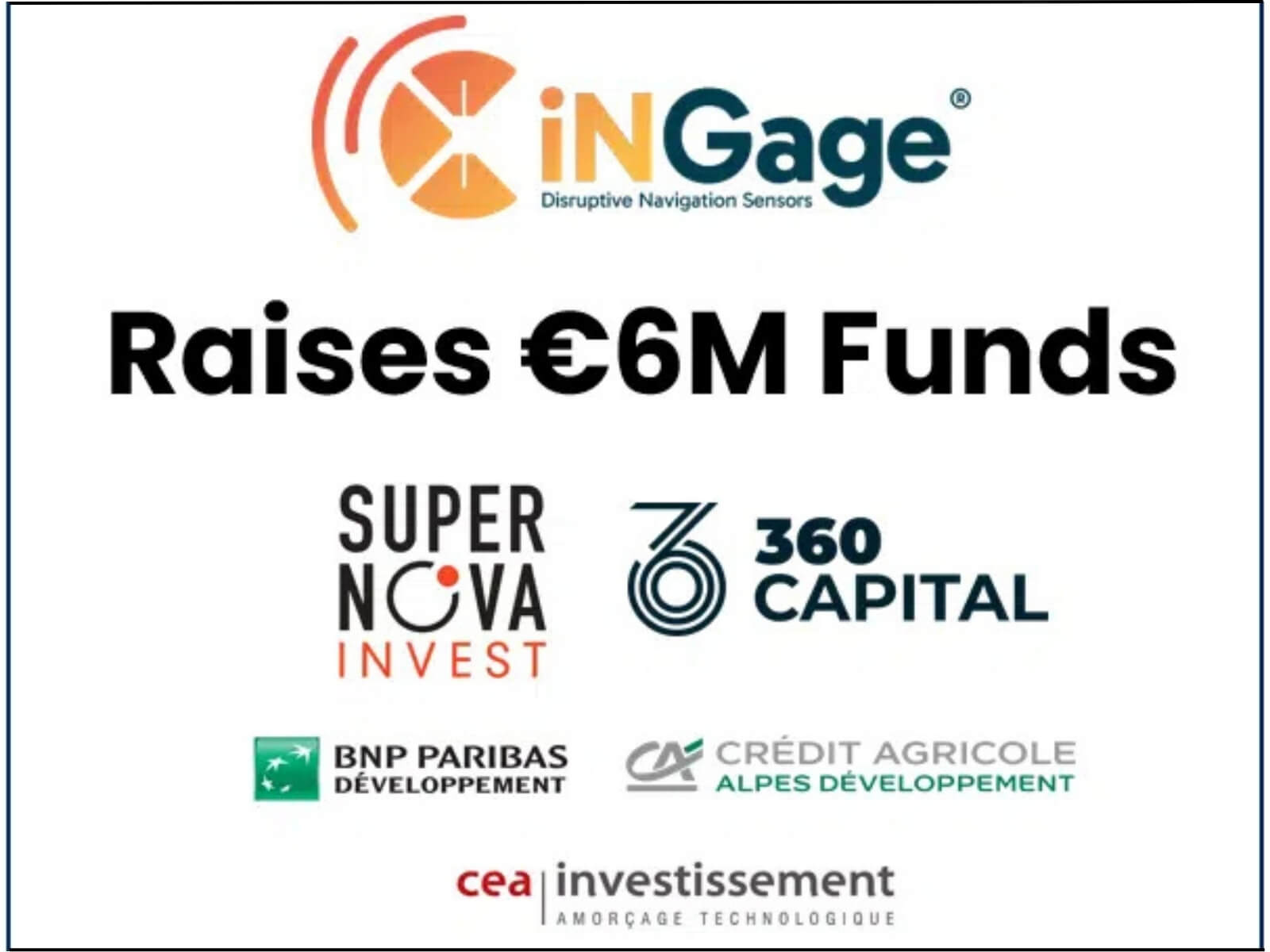 iNGage lève 6 M€ (7 M$) pour industrialiser ses capteurs inertiels MEMS multi-axes de navigation