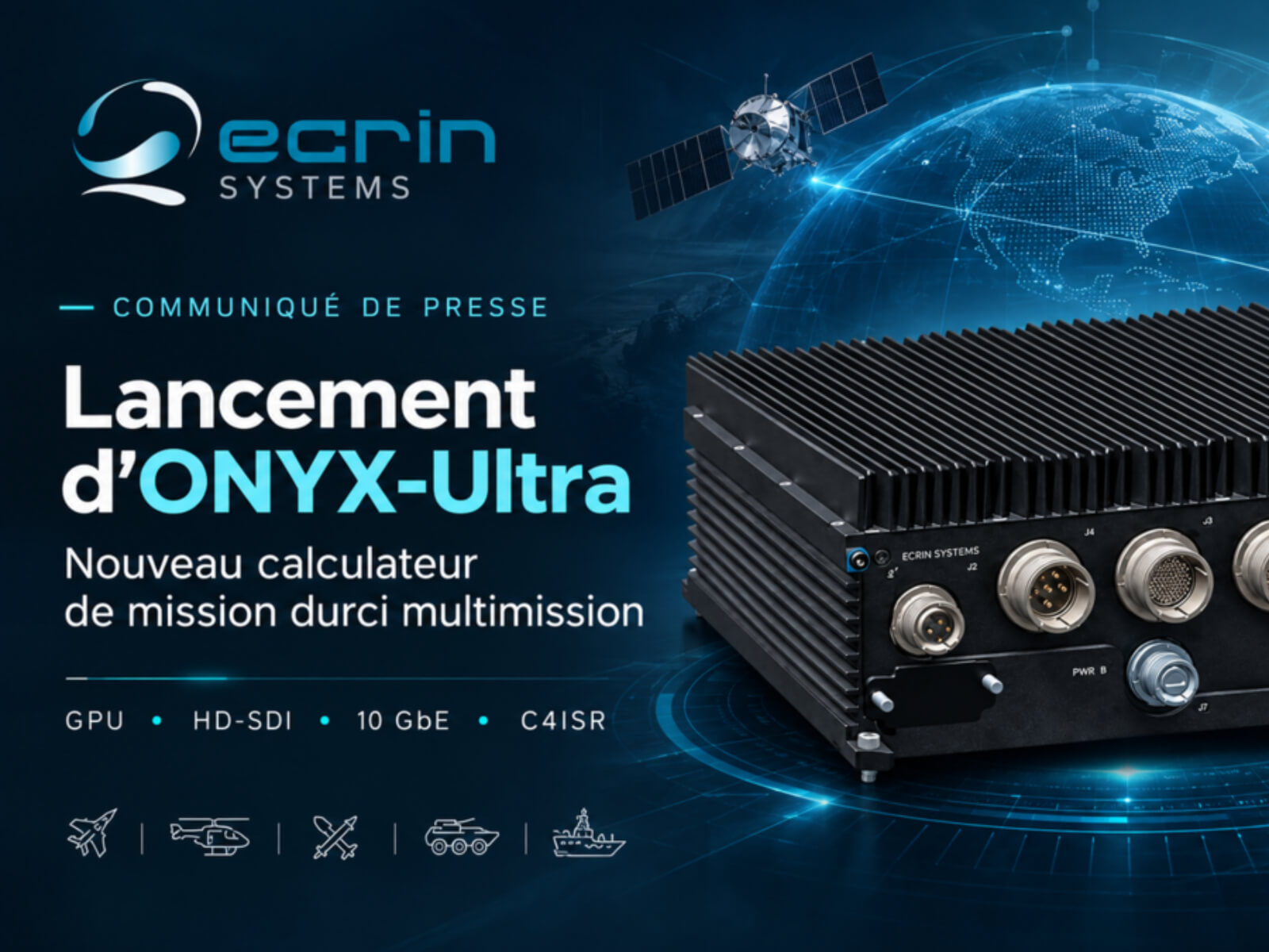 ECRIN Systems lance ONYX-Ultra, son nouveau calculateur de mission durci multimission
